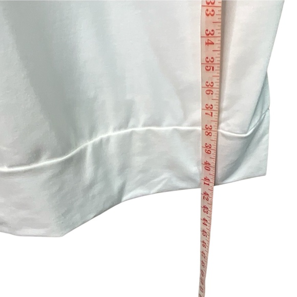 UNBRANDED French Terry Ivory Hoodie Drawstring Hood Split V Neck US Sz L - Picture 6 of 10